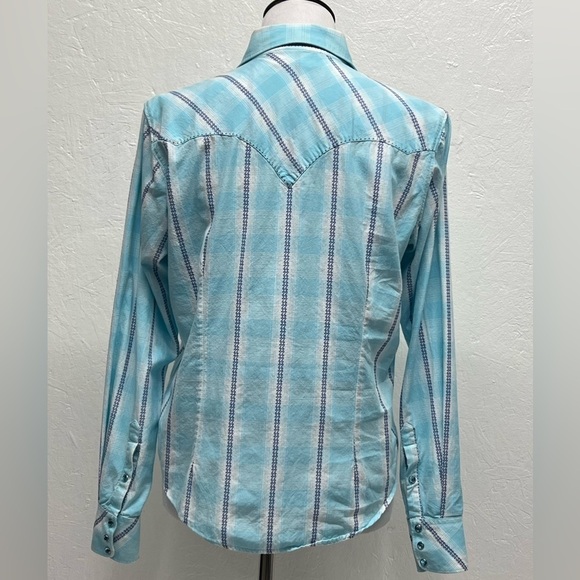 WOMEN’S Ariat Western Fitted Snap Shirt -M - Picture 10 of 11